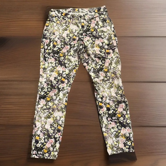 Madewell Women's Skinny Skinny Ankle Jeans Sz 29 Floral Boho Preppy Stretch - Picture 3 of 13